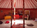 Inside yurt